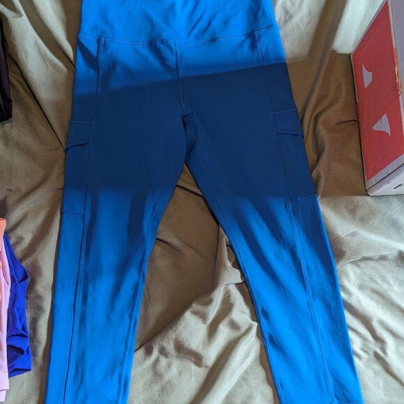 Zyia Baltic Blue Cargo Pocket Light n Tight 7/8 24” - Picture 2 of 4